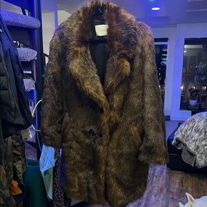 Zara Brown Faux Fur Outerwear